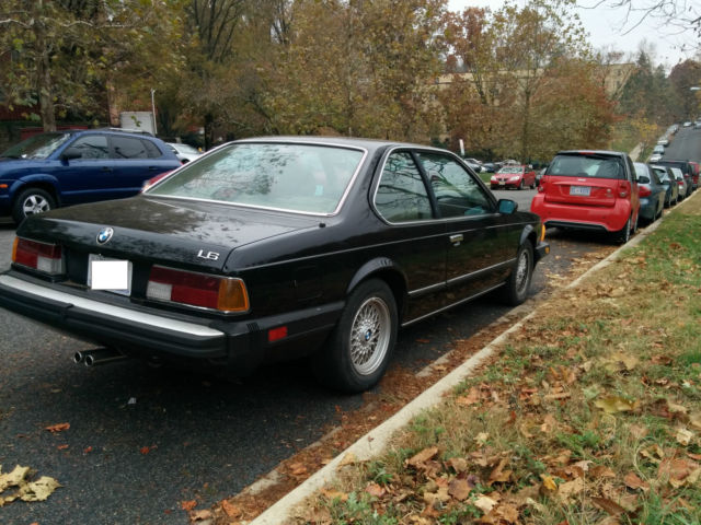 1987 Black BMW 6-Series Coupe