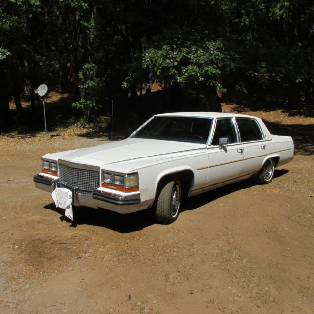 1987 White Cadillac Brougham Coupe