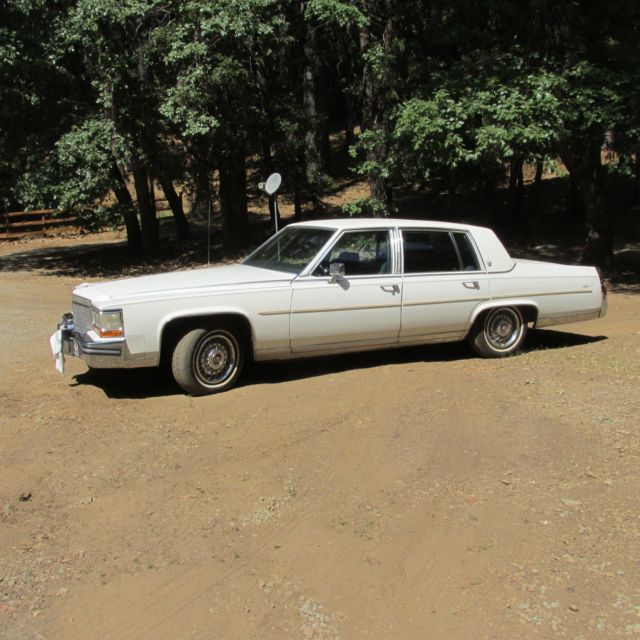 1987 White Cadillac Brougham Coupe