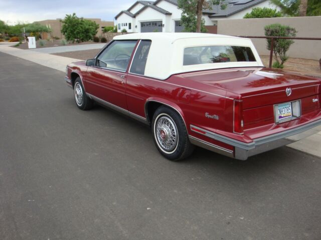1987 Burgundy Cadillac DeVille Coupe