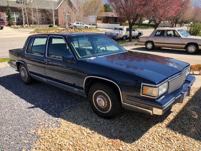 1987 Dark Blue Cadillac Fleetwood Sedan