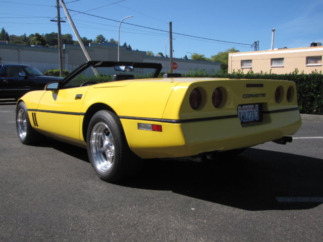1987 Yellow Chevrolet Corvette Convertible