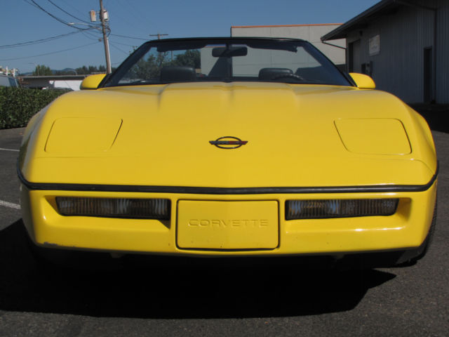 1987 Yellow Chevrolet Corvette Convertible