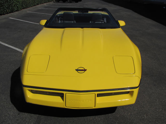 1987 Yellow Chevrolet Corvette Convertible
