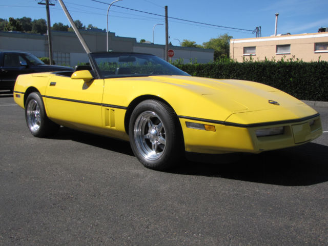 1987 Yellow Chevrolet Corvette Convertible