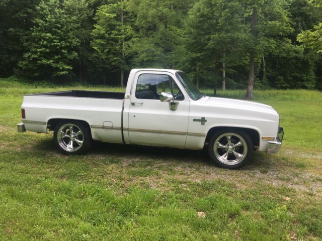 1987 white Chevrolet C-10 swb