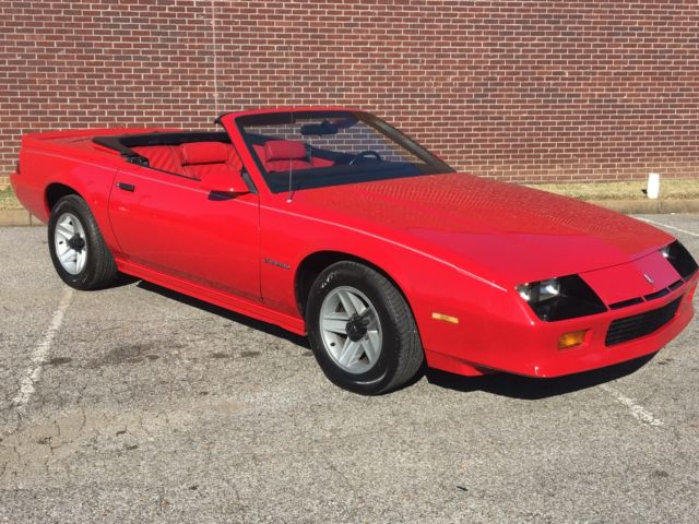 1987 Burgundy Chevrolet Camaro Convertible