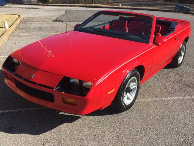 1987 Burgundy Chevrolet Camaro Convertible