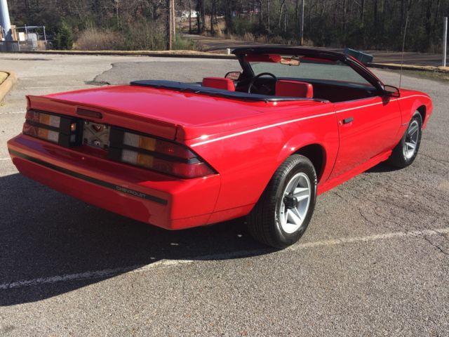 1987 Burgundy Chevrolet Camaro Convertible
