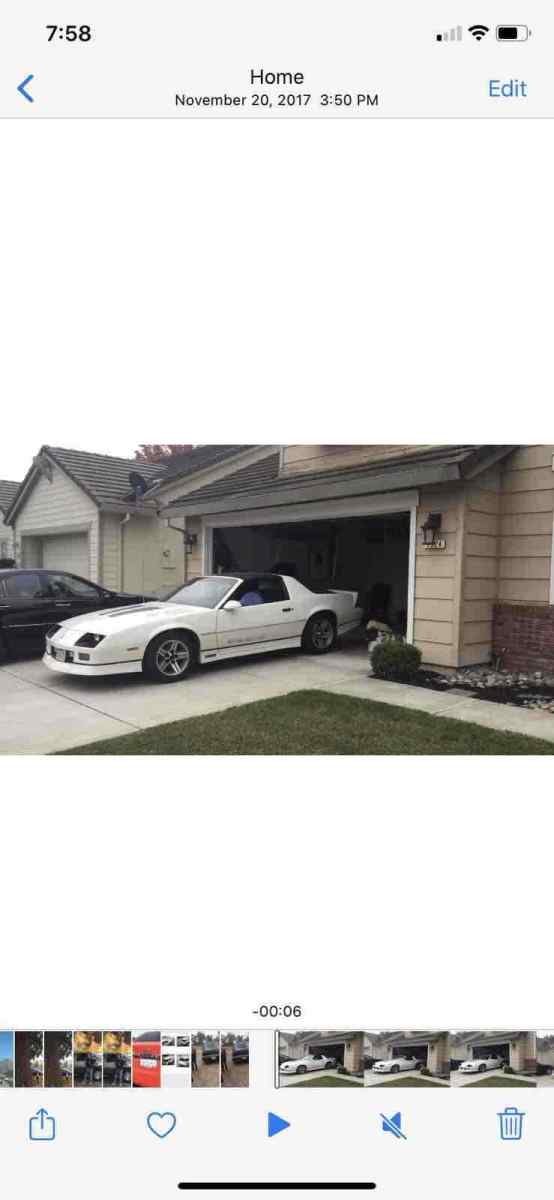 1987 White Chevrolet Camaro Coupe