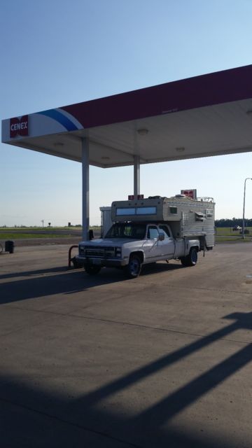 1987 White Chevrolet C/K Pickup 3500 Extended Crew Cab Pickup