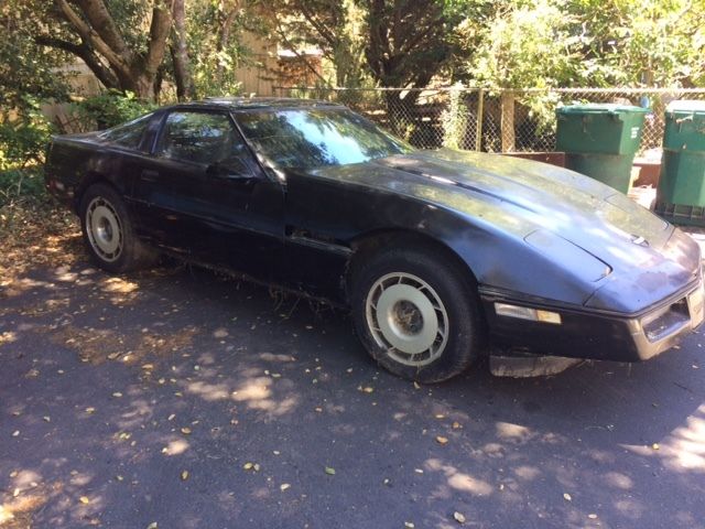 1987 Black Chevrolet Corvette Hatchback
