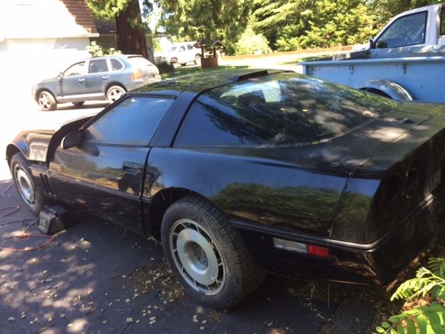 1987 Black Chevrolet Corvette Hatchback
