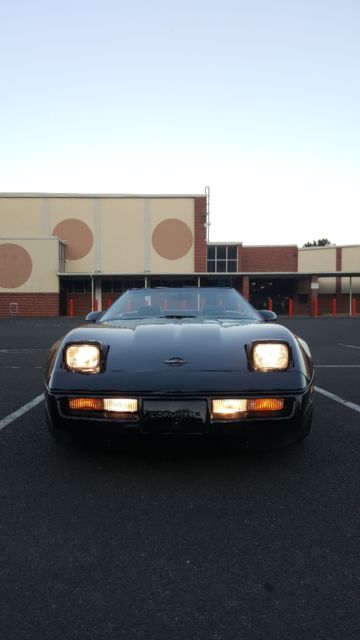 1987 Black Chevrolet Corvette Convertible