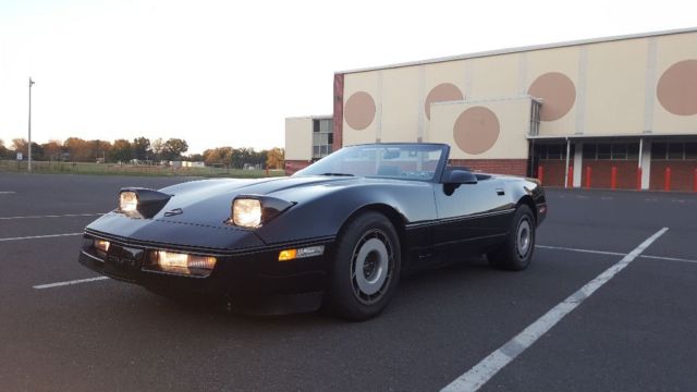 1987 Black Chevrolet Corvette Convertible