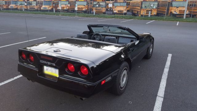 1987 Black Chevrolet Corvette Convertible