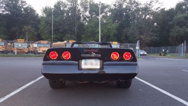 1987 Black Chevrolet Corvette Convertible