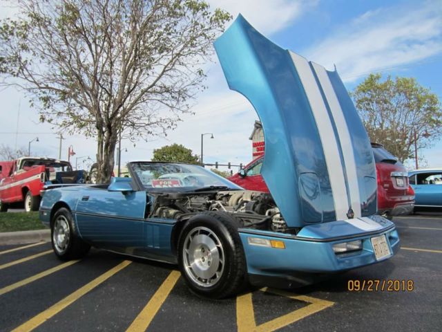 1987 Blue Chevrolet Corvette Convertible