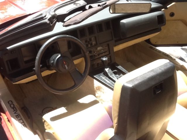 1987 Burgundy Chevrolet Corvette Convertible