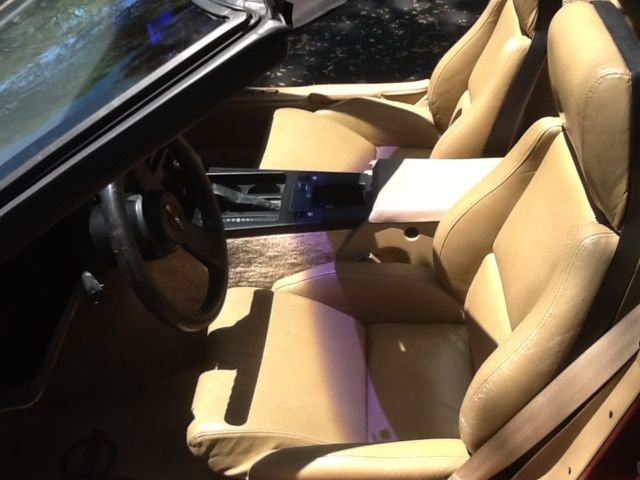 1987 Burgundy Chevrolet Corvette Convertible