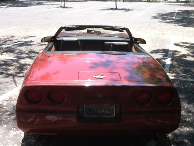 1987 Burgundy Chevrolet Corvette Convertible