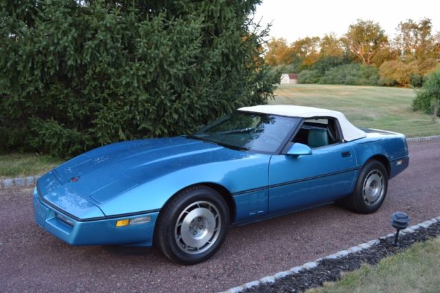 1987 Blue Chevrolet Corvette Convertible