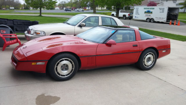 1987 Red Chevrolet Corvette Coupe