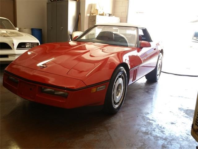 1987 Red Chevrolet Corvette --