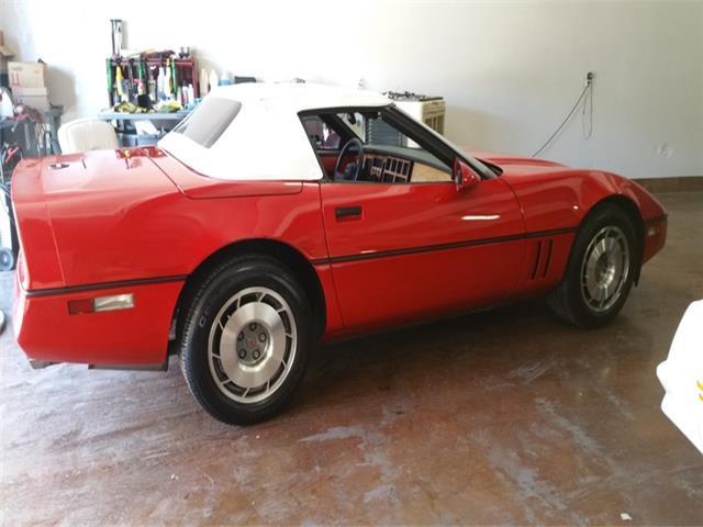 1987 Red Chevrolet Corvette --