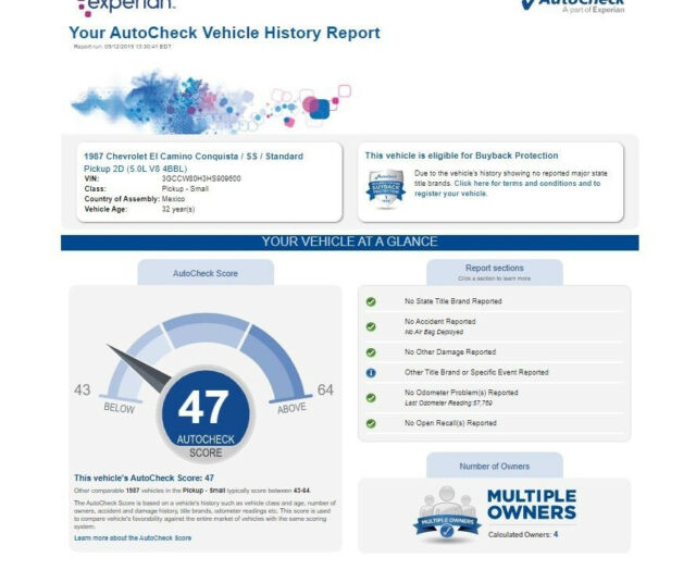 1987 Gray Chevrolet El Camino