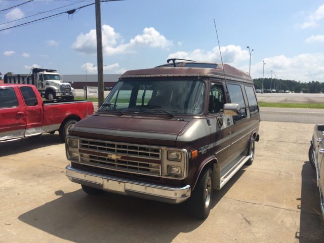 1987 Brown Chevrolet G20 Van Extended Passenger Van