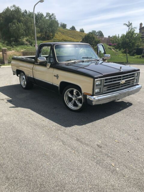 1987 brown/ tan Chevrolet C-10 Standard Cab Pickup