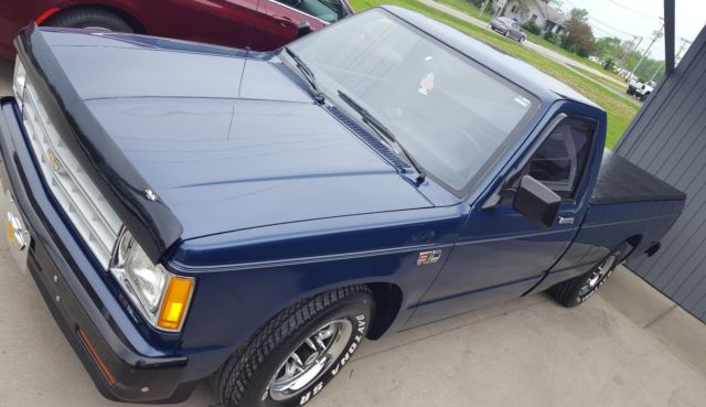 1987 Blue Chevrolet S-10 Standard Cab Pickup