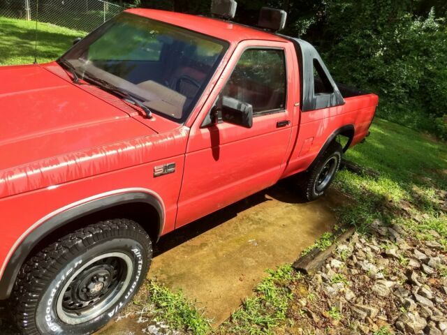 1987 Red Chevrolet S-10 Standard Cab Pickup