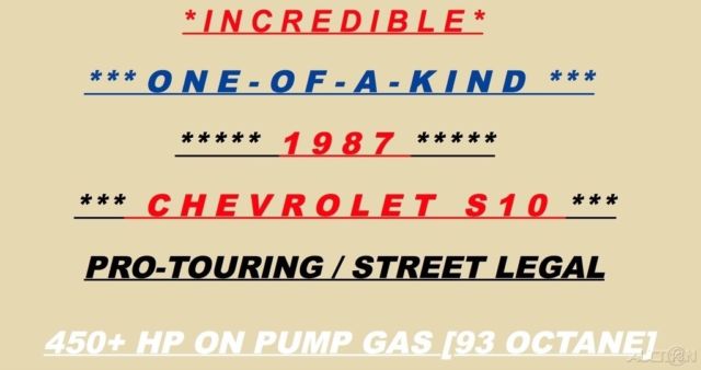 1987 Red Chevrolet S-10 Pickup Truck