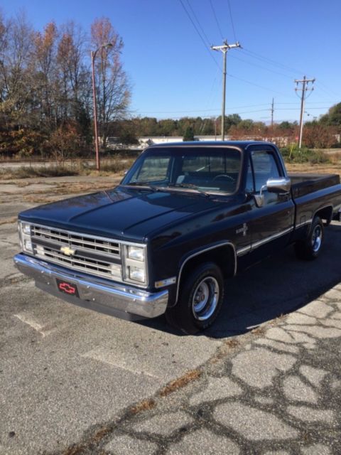 1987 Blue Chevrolet C-10 Standard Cab Pickup