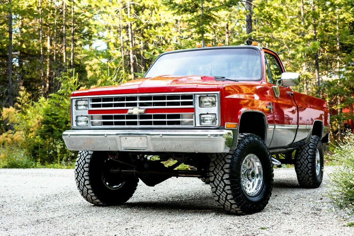 1987 Red Chevrolet Silverado 3500 Standard Cab Pickup