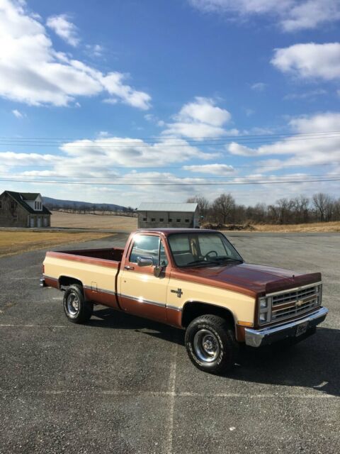 1987 Blue and white Chevrolet Silverado 1500 Standard Cab Pickup