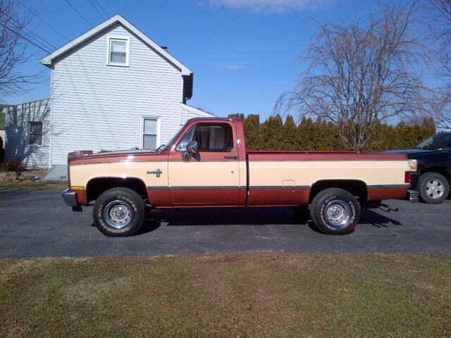 1987 Blue and white Chevrolet Silverado 1500 Standard Cab Pickup