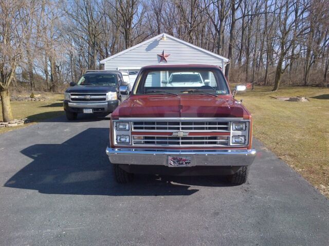 1987 Blue and white Chevrolet Silverado 1500 Standard Cab Pickup
