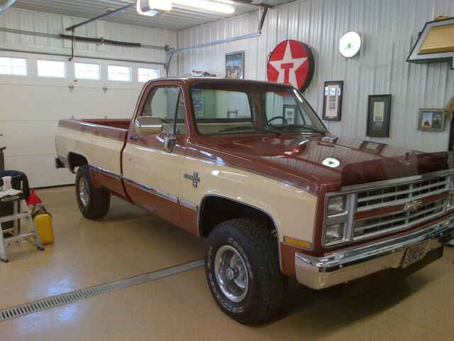 1987 Blue and white Chevrolet Silverado 1500 Standard Cab Pickup