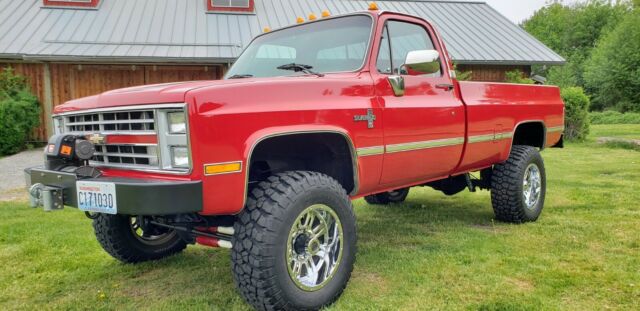 1987 Red Chevrolet C/K Pickup 3500 Cab & Chassis