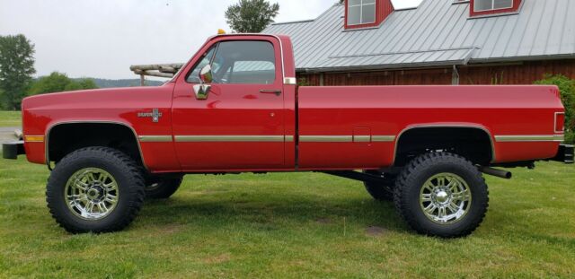 1987 Red Chevrolet C/K Pickup 3500 Cab & Chassis