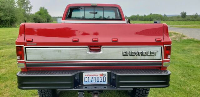 1987 Red Chevrolet C/K Pickup 3500 Cab & Chassis