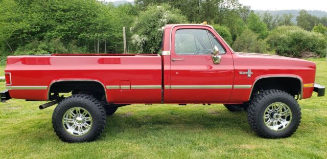 1987 Red Chevrolet C/K Pickup 3500 Cab & Chassis