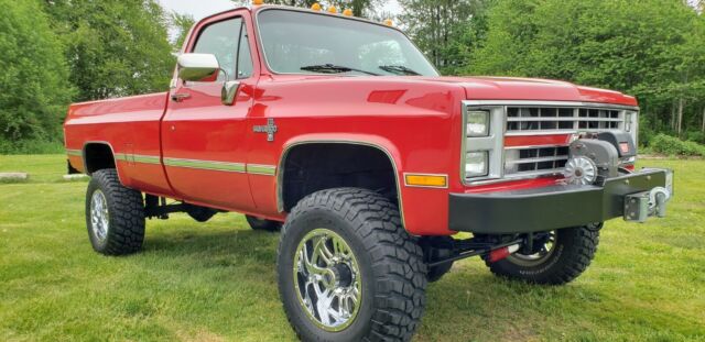 1987 Red Chevrolet C/K Pickup 3500 Cab & Chassis