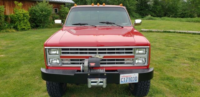 1987 Red Chevrolet C/K Pickup 3500 Cab & Chassis