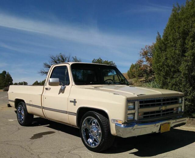 1987 Tan Chevrolet Silverado 2500 Standard Cab Pickup