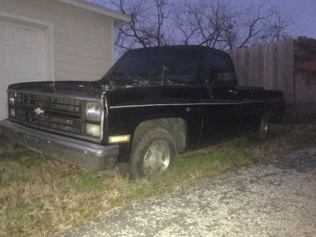 1987 Black Chevrolet C-10 Standard Cab Pickup