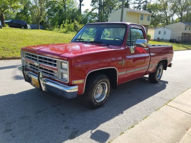 1987 Red Chevrolet C-10 Coupe